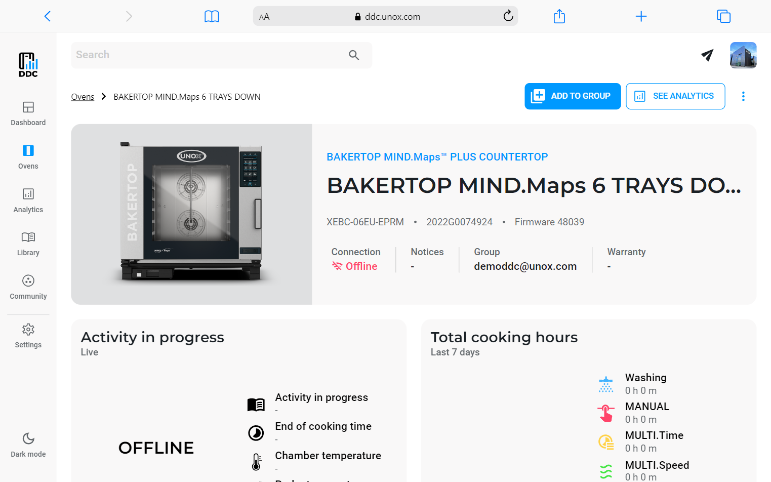 Oven page
