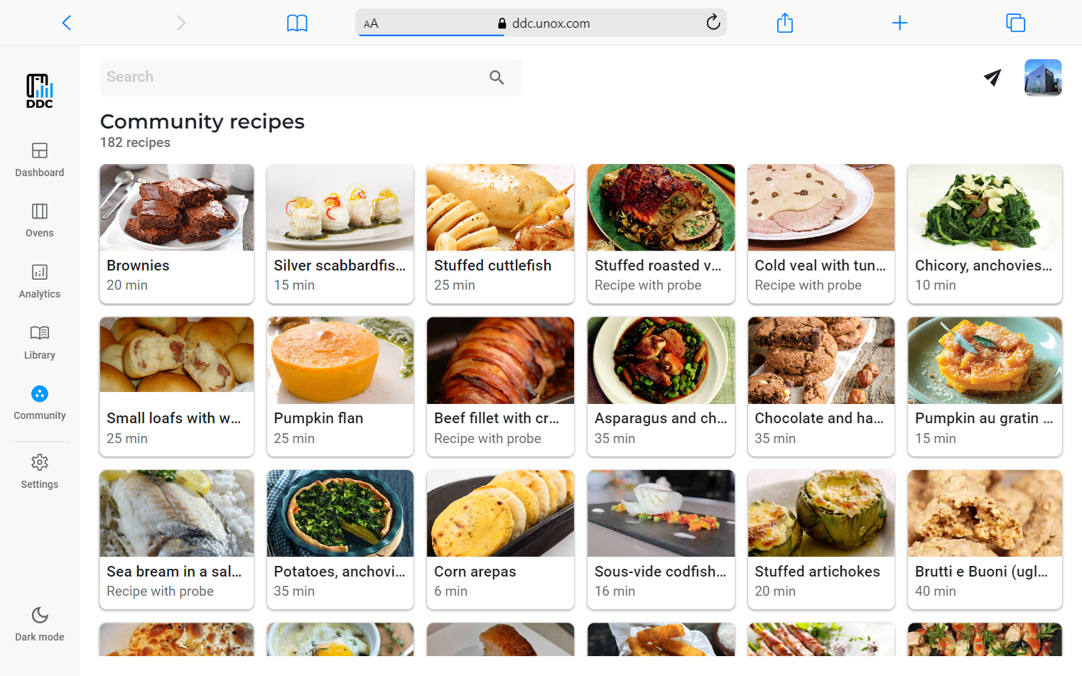Community page