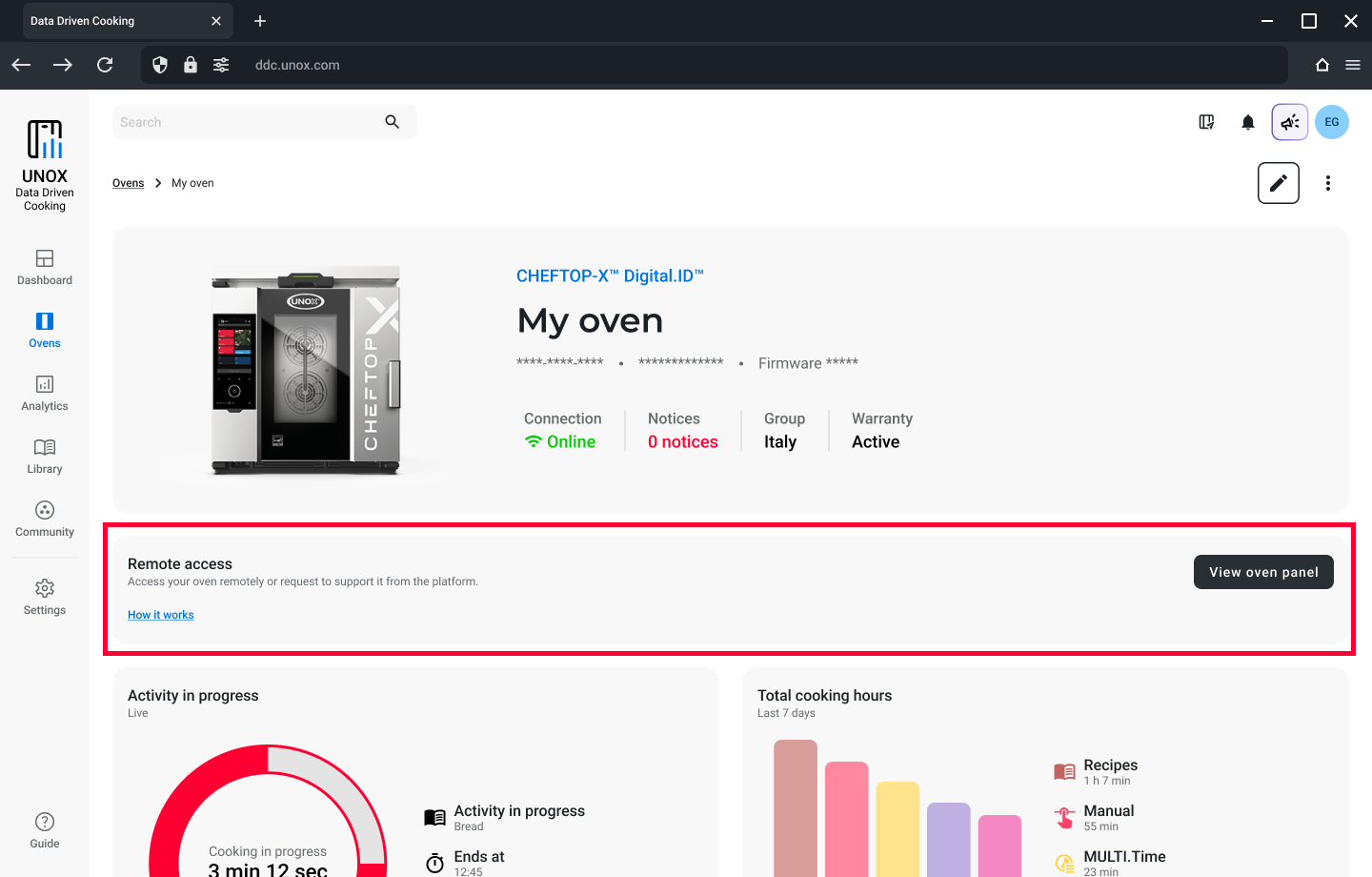 Remote access section