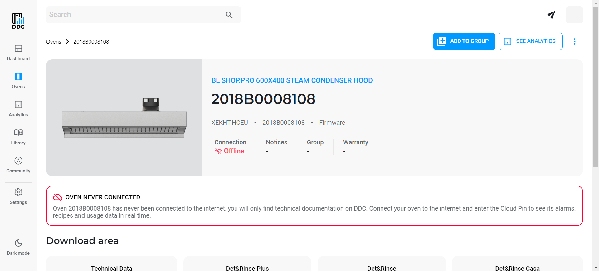 Página de acessórios